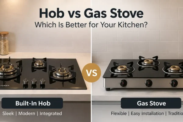 Built-in hob vs gas stove comparison for modern Indian kitchens